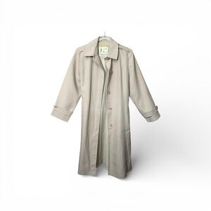 London Fog vintage light pink tan womens trench coat belted